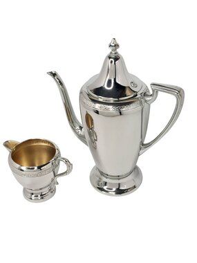 Vintage MCM Silverplate Teapot Coffee Pot 11” Benedict Proctor Victorian Plate